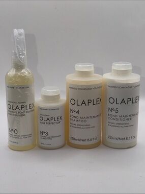 OLAPLEX BUNDLE 4-Pcs•BOND T’MENT,PERFECTOR,SHAMPOO+CONDITIONER F/S NEW+SEALED!